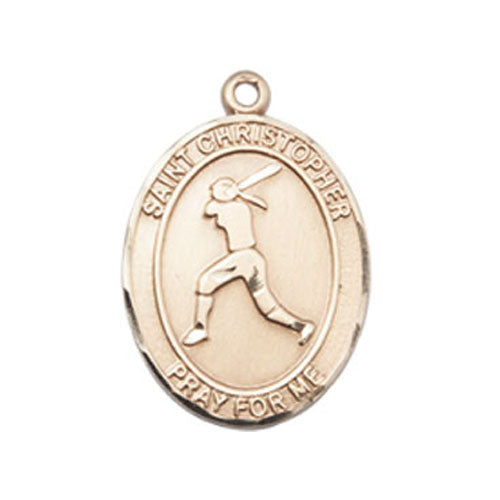 St. Christopher-Softball Medium Pendant