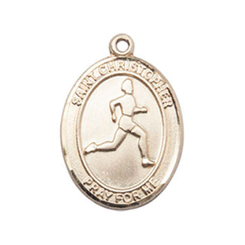 St. Christopher-Track & Field Medium Pendant