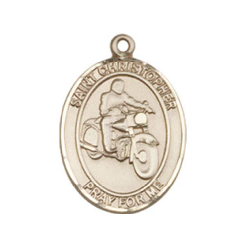 St. Christopher-Motorcycle Medium Pendant