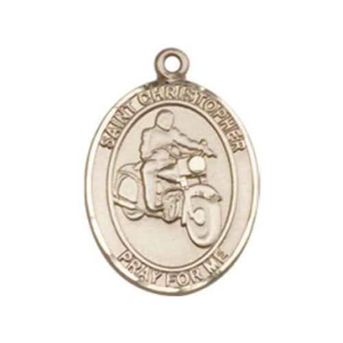 St. Christopher-Motorcycle Medium Pendant