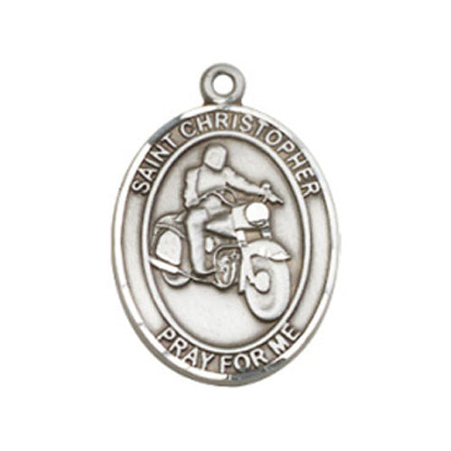 St. Christopher-Motorcycle Medium Pendant