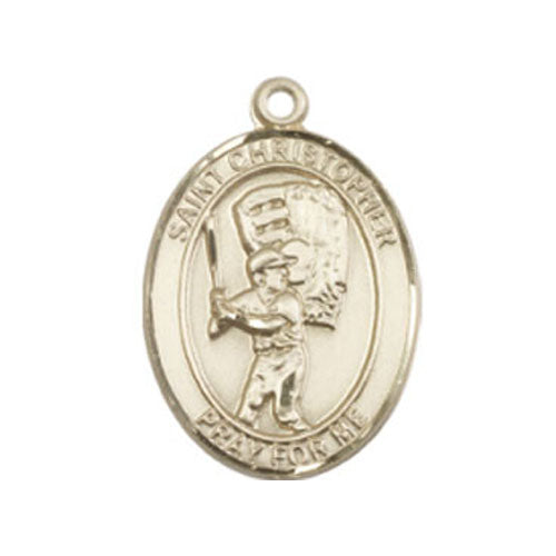 St. Christopher-Baseball Medium Pendant