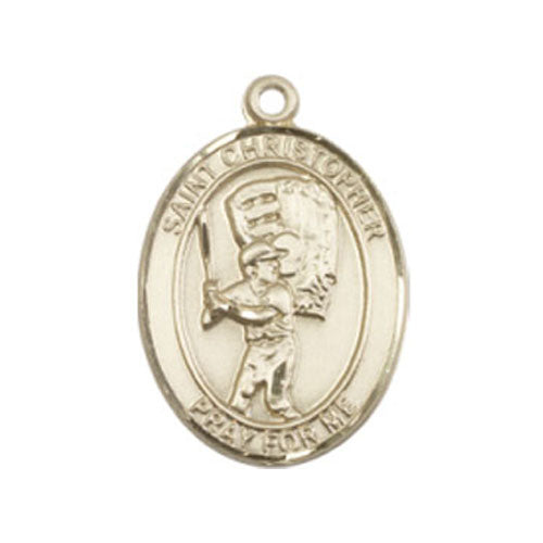 St. Christopher-Baseball Medium Pendant