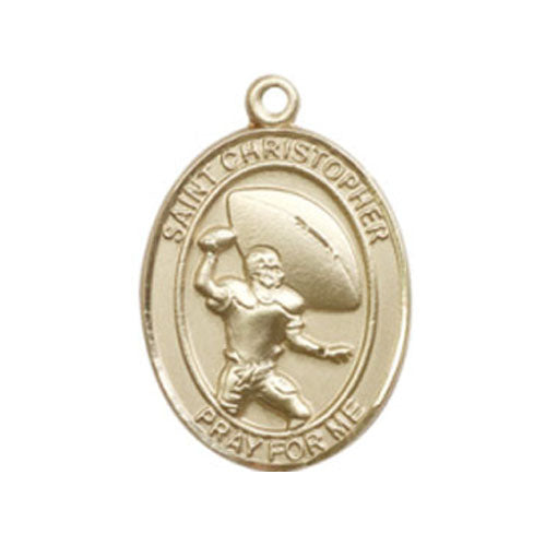 St. Christpher - Football Medium Pendant