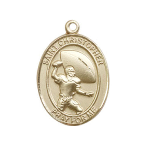 St. Christpher - Football Medium Pendant