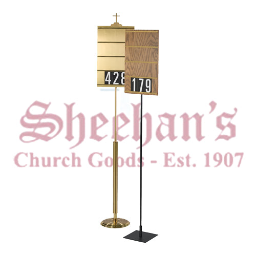 Floor Stand Hymn Board with Brass Face