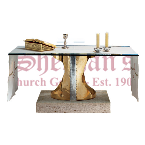 Bronze and Aluminum and Marble Pedestal