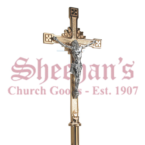 Processional Crucifix With Hexagonal Base