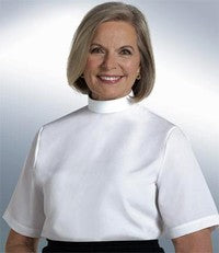 Ladies Murphy Short Sleeve Neckband Shell Blouse