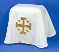 Ossuary Pall with Embroidered Gold Jerusalem Cross