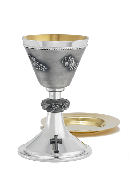 Chalice and Well Paten with Grape and Leaf Design