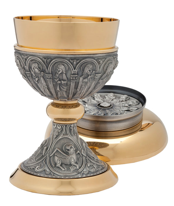 Two-Tone Finish Chalice and Bowl Paten