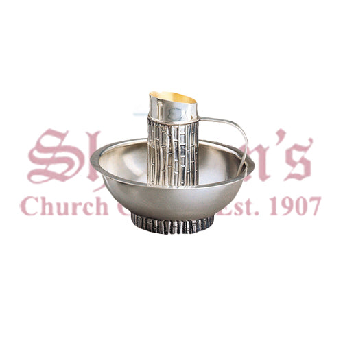 Classic Brass Silver-Plated Jug and Basin