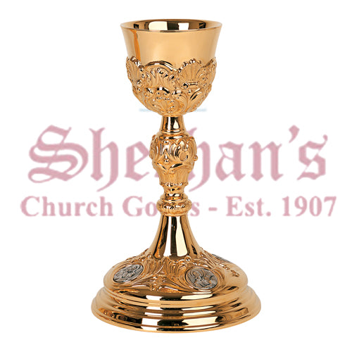 Chalice and Scale Paten with Baroque Design