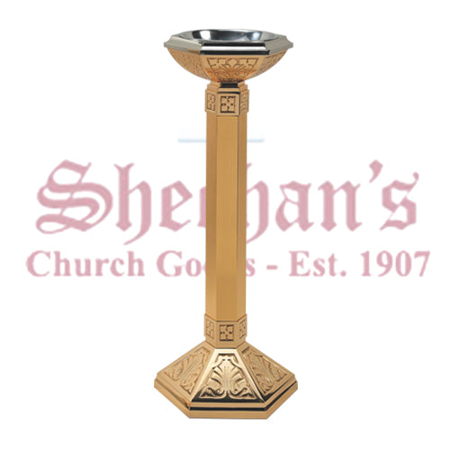Holy Water Font With Hexagonal Base