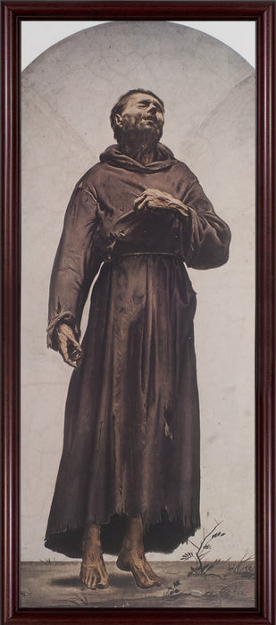 St. Francis of Assisi - Cherry Framed Art