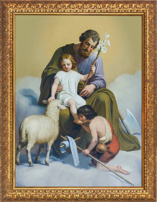 St. Joseph Guardian of Sons - Standard Gold Framed Art