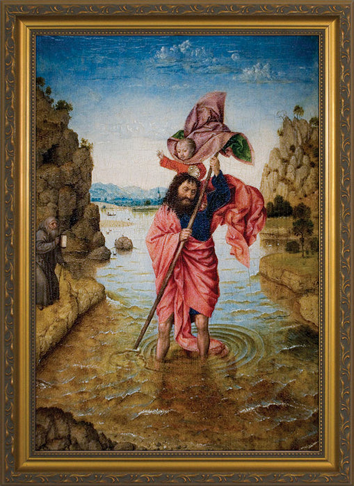 St. Christopher with Jesus Framed Art
