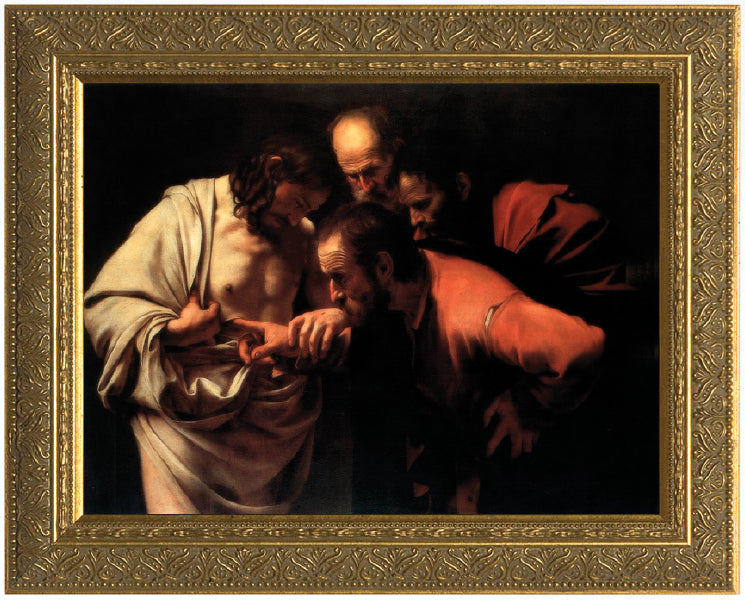 The Incredulity of St. Thomas (Caravaggio) Framed Art