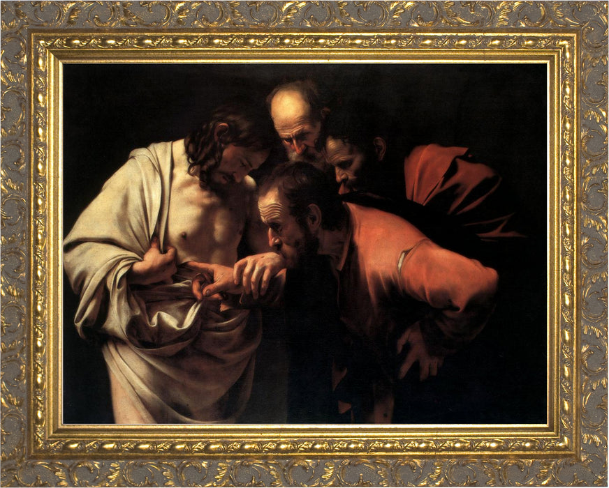 St. Thomas by Caravaggio - Ornate Gold Framed Art