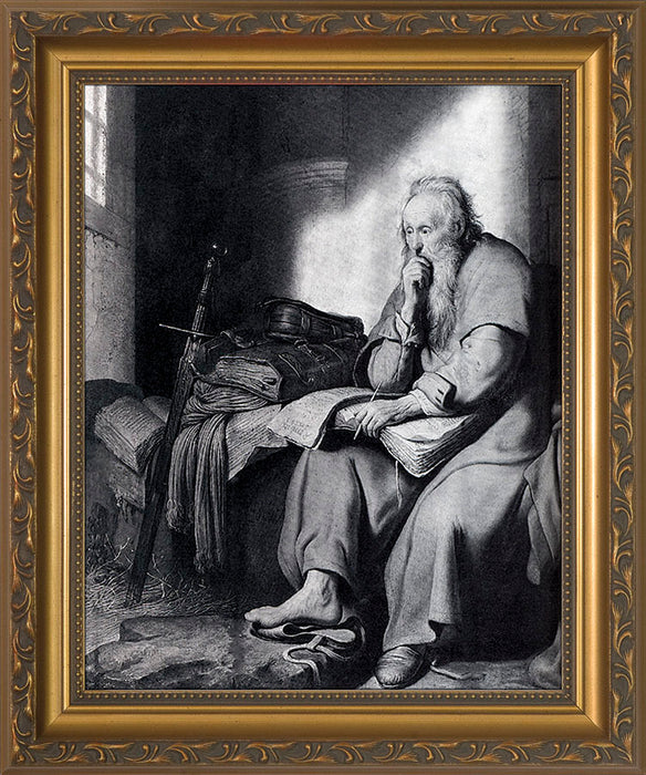 St. Paul in Prison by Rembrandt Framed Art