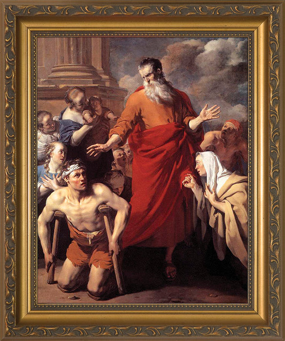 St. Paul Healing the Cripple - Standard Gold Framed Art