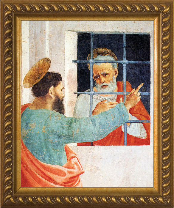 St. Paul Visits St. Peter Framed Art