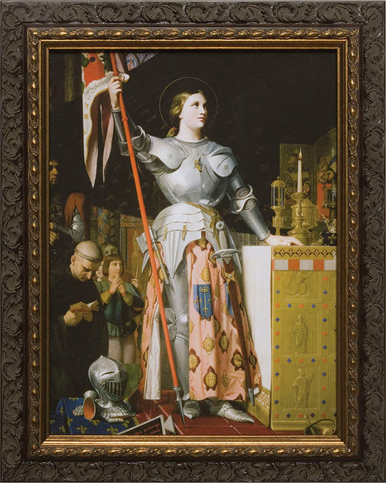 St. Joan of Arc - Ornate Dark Framed Art