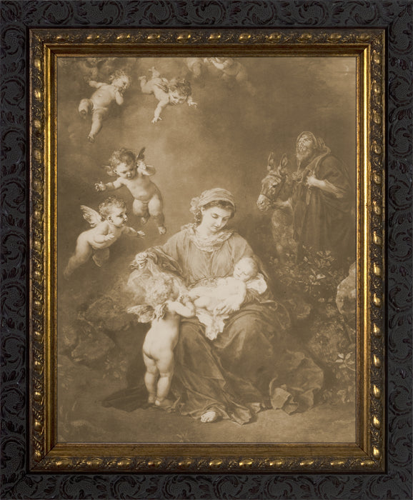 The Holy Family by Ludwig Knaus Framed Art
