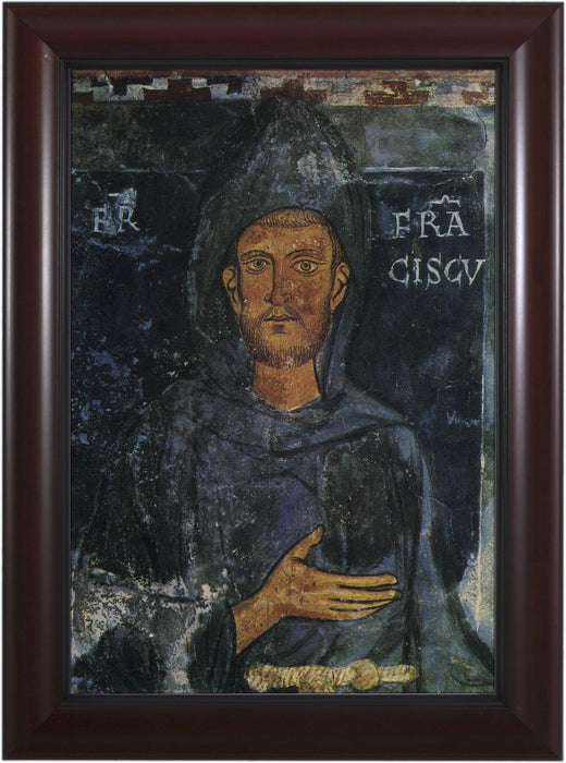 St. Francis of Assisi (Fresco) - Cherry Framed Art