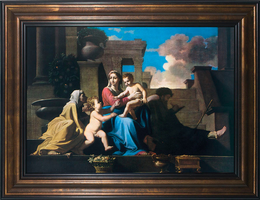 The Holy Family on the Steps Framed Art