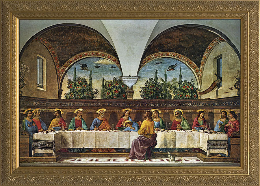 The Last Supper by Domenico Ghirlandaio Church-Sized Framed Canvas Art