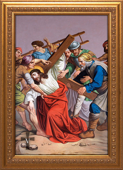 Stations of the Cross framed giclee canvas (Set of 14)