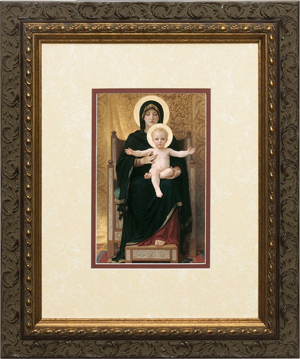 Virgin and Child Matted - Ornate Dark Framed Art