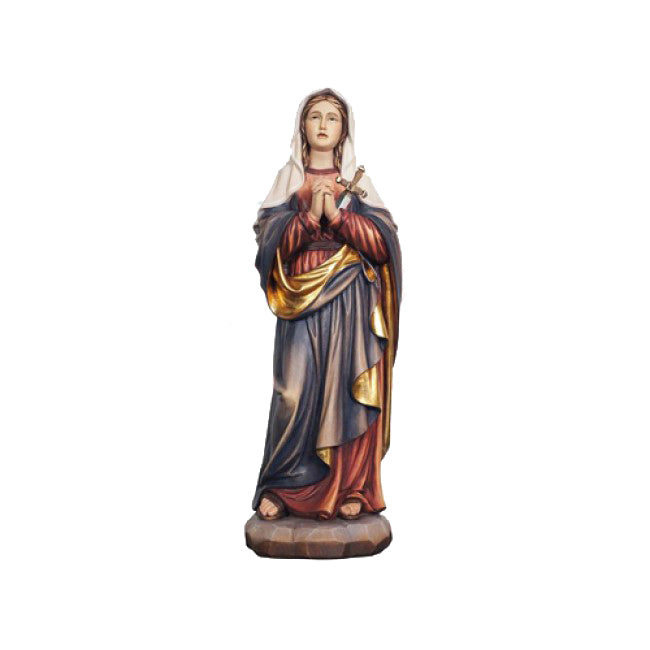 Our Lady Of Sorrows Wood Carve Statue