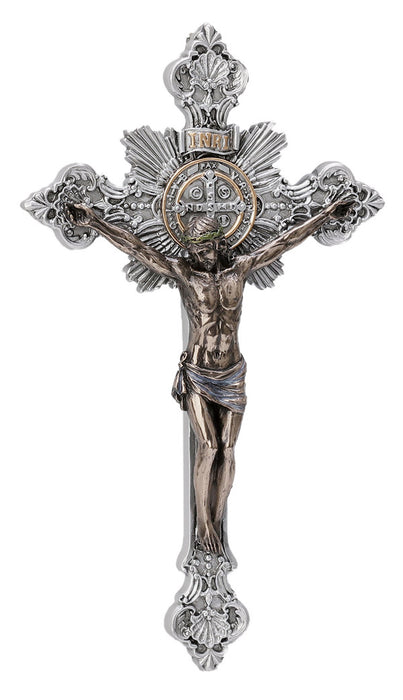 St. Benedict Crucifix, Cold Cast Bronze Corpus
