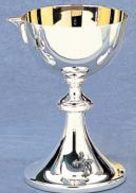 Silver -Plate Chalice and Paten with Pouring Spout