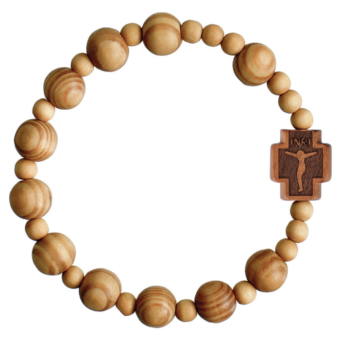 10mm Wood Rosary Bracelet