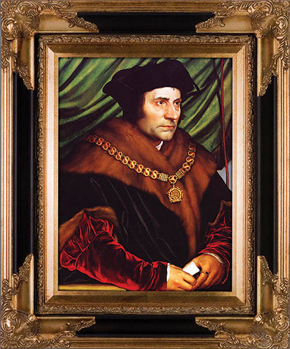 St. Thomas More Canvas - Black and Gold Museum Framed Art