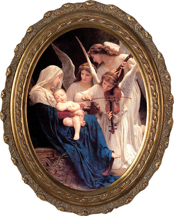 Song of the Angels Canvas - Oval Framed Art