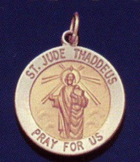 St. Jude 14KT. Gold Medal