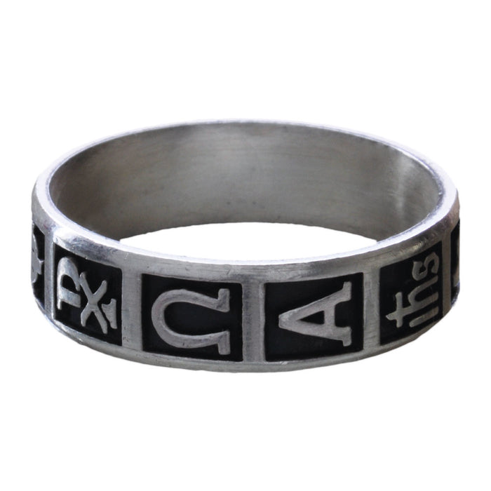 Sterling Silver Christian Symbols Ring