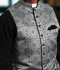 Silver Damascene Clergy Vest