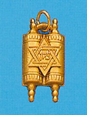 Torah with Star of David in 14K Gold