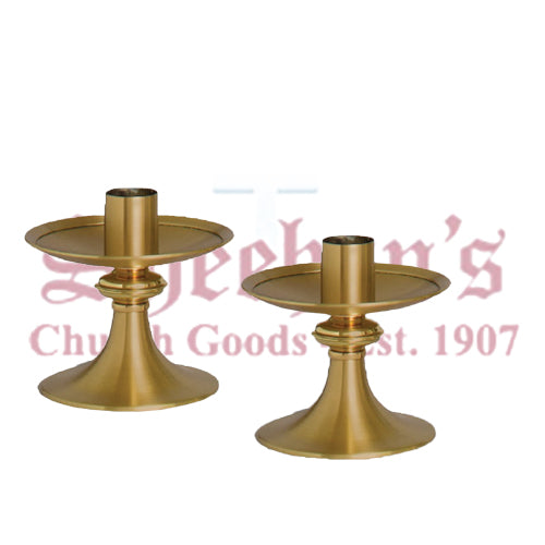 Altar Crucifix and Candlestick, Satin Bronze Finish